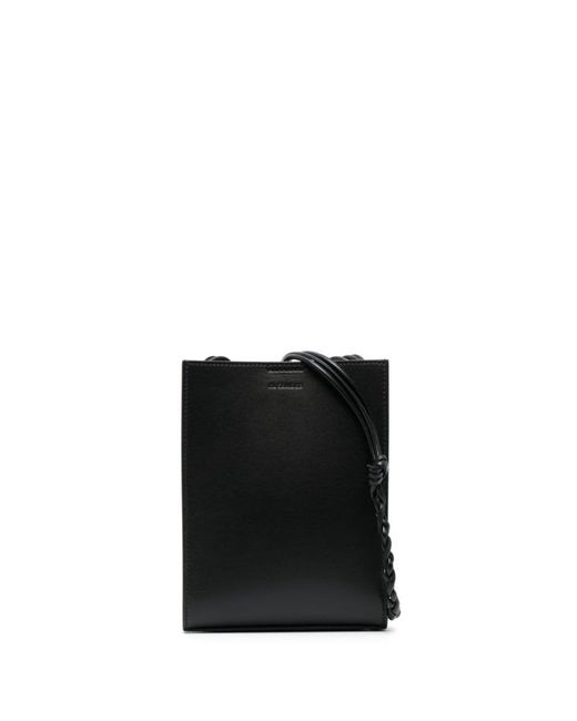 Jil Sander Black Tangle Small Leather Crossbody Bag for men