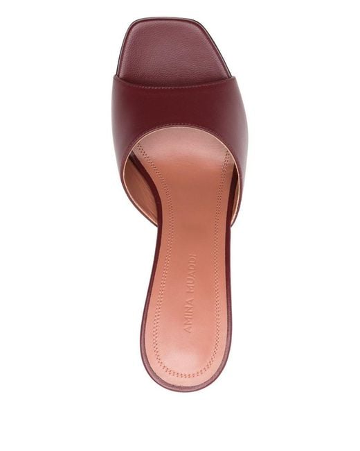 AMINA MUADDI Brown Lupita Leather Mules