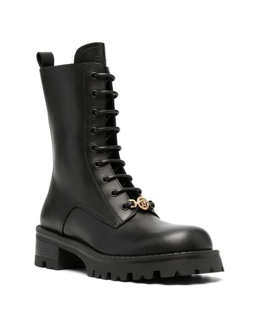 Versace Black Vagabond Army Boots