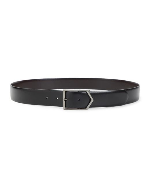 Canali Black Reversible Belt for men