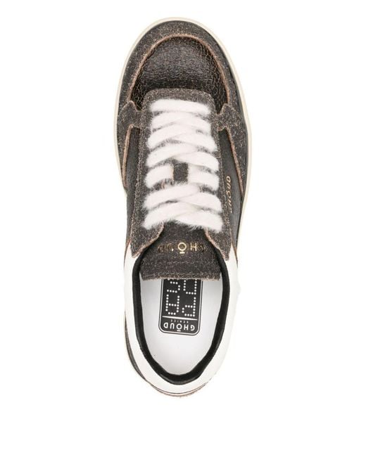 GHOUD VENICE Black Pads Brushed Low Sneakers for men