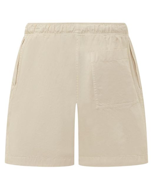 Palm Angels Natural Classic Shorts With Logo for men