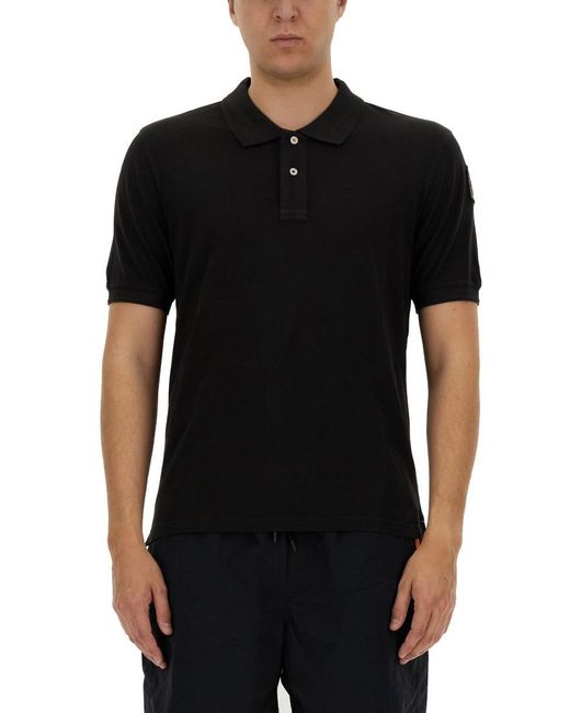Parajumpers Black Polo With Logo for men