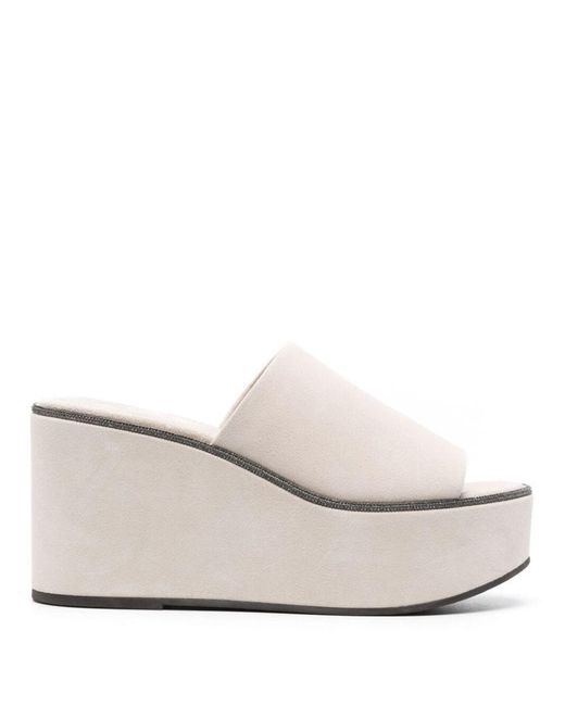 Brunello Cucinelli White Sandals Shoes