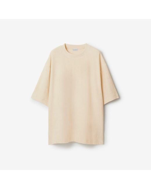 Burberry Natural Cotton Towelling T-shirt for men