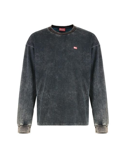 DIESEL Gray T-Shirt With Long Sleeves T-Boxt-Ls-T3 for men