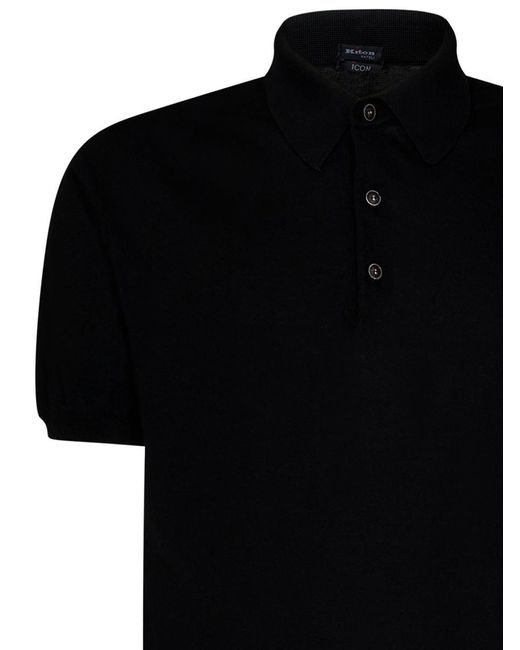 Kiton Black Icon Polo Shirt for men