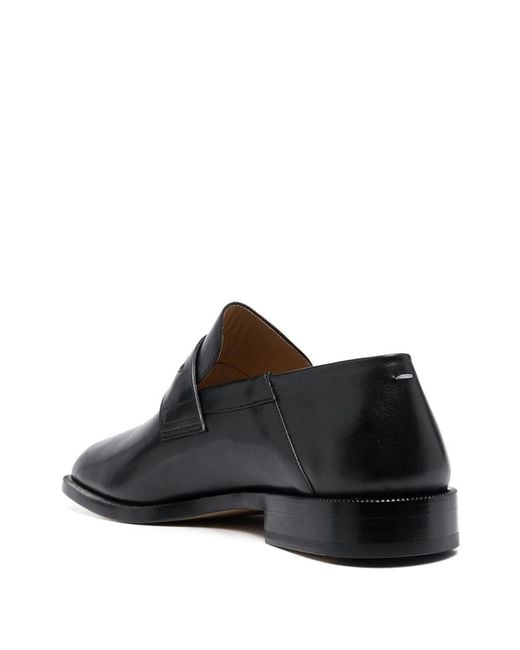 Maison Margiela Black Tabi Leather Loafers for men