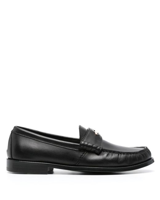 Rhude Black Calf Penny Loafer Shoes for men