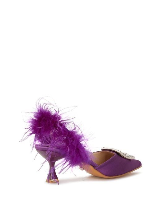 Twentyfourhaitch Purple Heeled Shoes