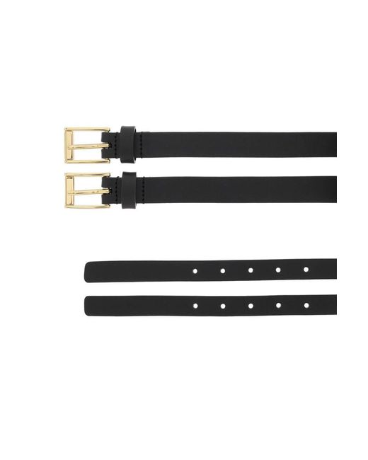 Dolce & Gabbana Black Belt With Logo Tag