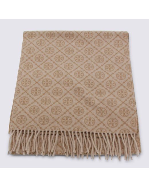 Tory Burch Brown Wool Scarf
