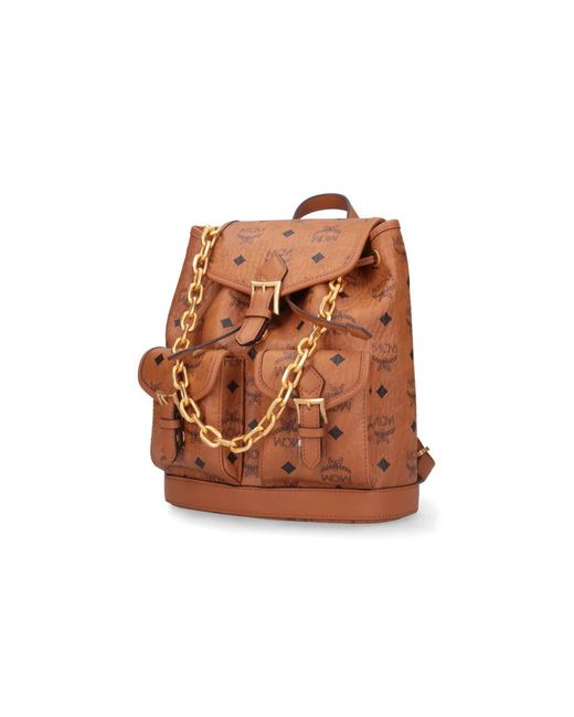 MCM Brown Aren Mini Backpack