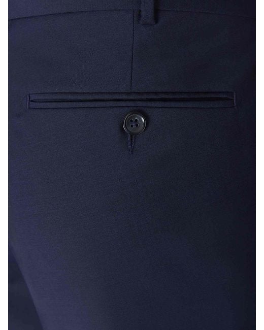 SCABAL® Blue Formal Wool Trousers for men