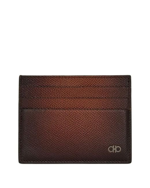 Ferragamo Brown Micro Hook Wallet Accessories for men