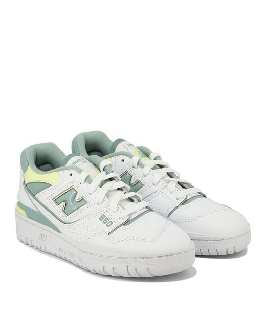 New Balance White "550" Sneakers