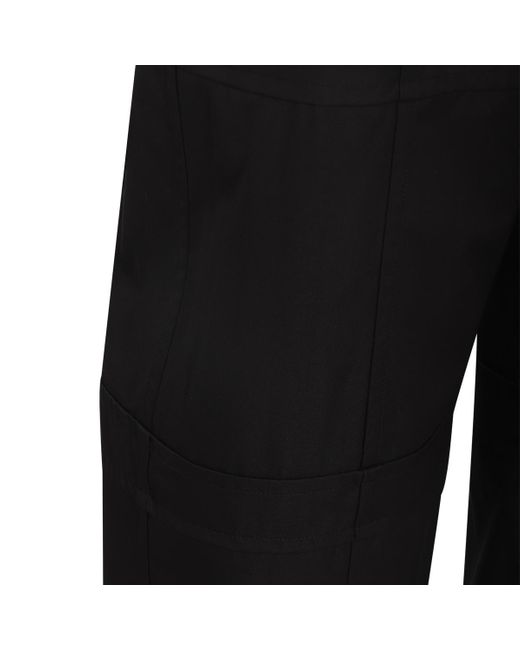 Jil Sander Black Cotton Blend Wide Leg Pants