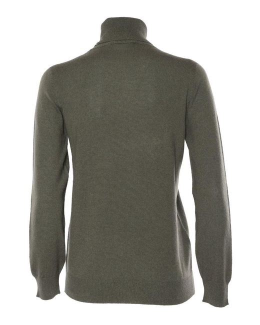 Kangra Cashmere Green High Neck