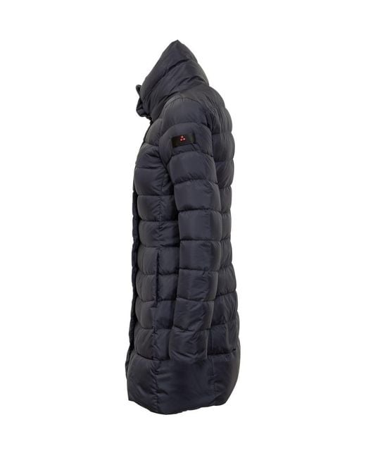 Peuterey Blue Down Jacket With High Collar