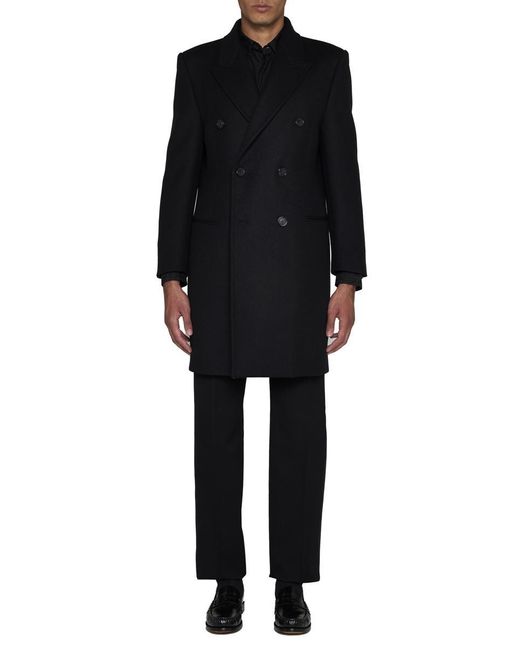 Saint Laurent Black Coats for men