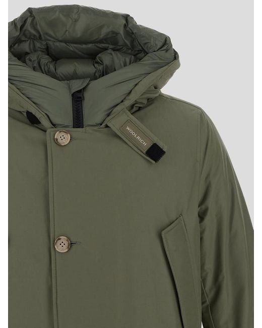 Woolrich Green Coats for men