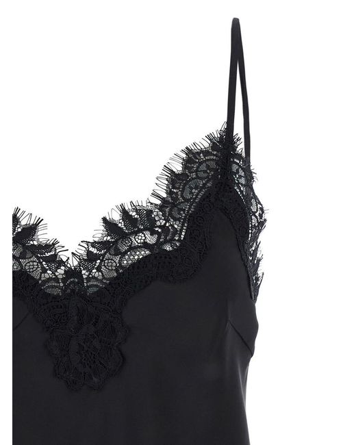 Gold Hawk Black 'Coco' Camie Top With Tonal Lace Trim