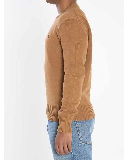 AMI Blue Ami De Coeur Crew Neck Sweater for men