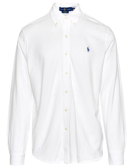 Polo Ralph Lauren White Cotton Sweater for men