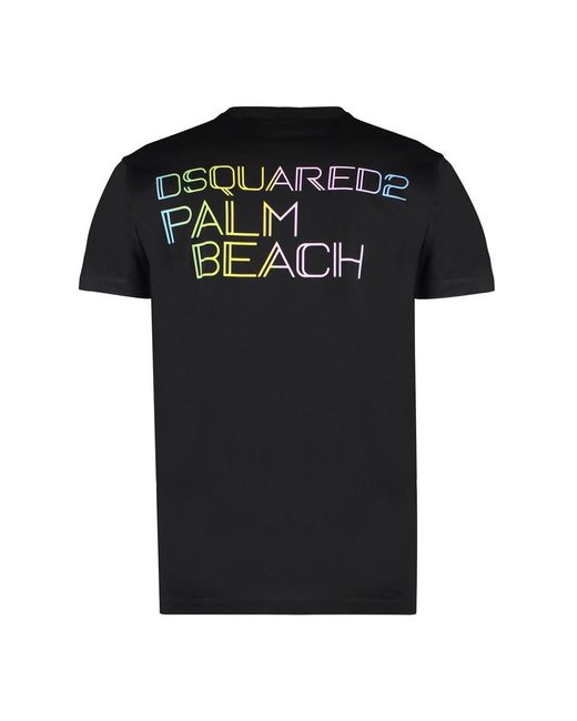 DSquared² Black Cotton Crew-Neck T-Shirt for men