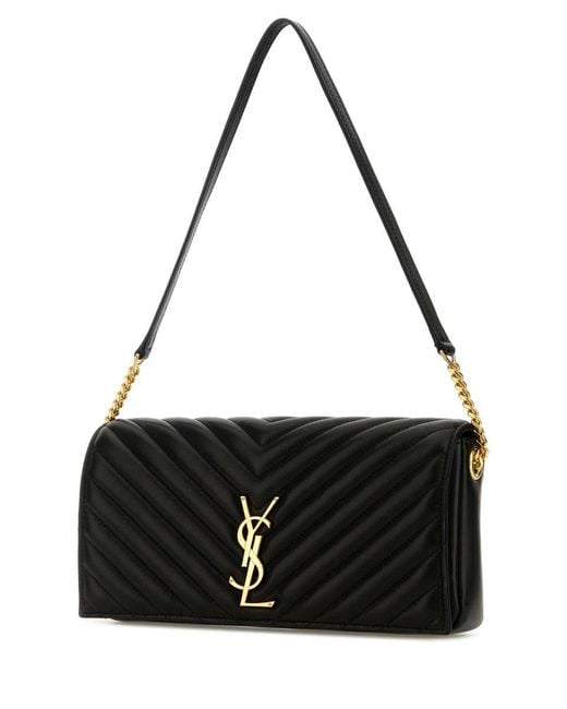 Saint Laurent Black Nappa Letaher Kate 99 Shoulder Bag
