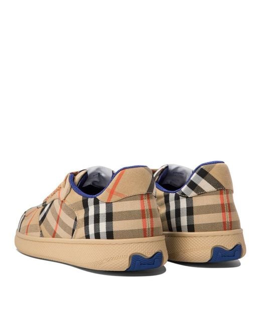 Burberry Brown "Terrace Check" Sneakers for men