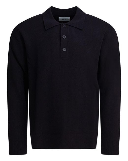 NN07 Blue "Harald" Wool Polo Sweater for men