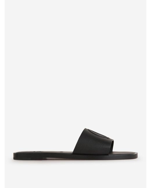 Christian Louboutin White Embossed Logo Sandals