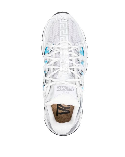 Versace Blue Trigreca Sneakers With Mesh Inserts And Design for men