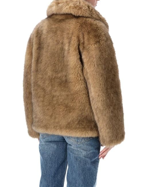 Stand Studio Natural Valentina Faux Fur Jacket