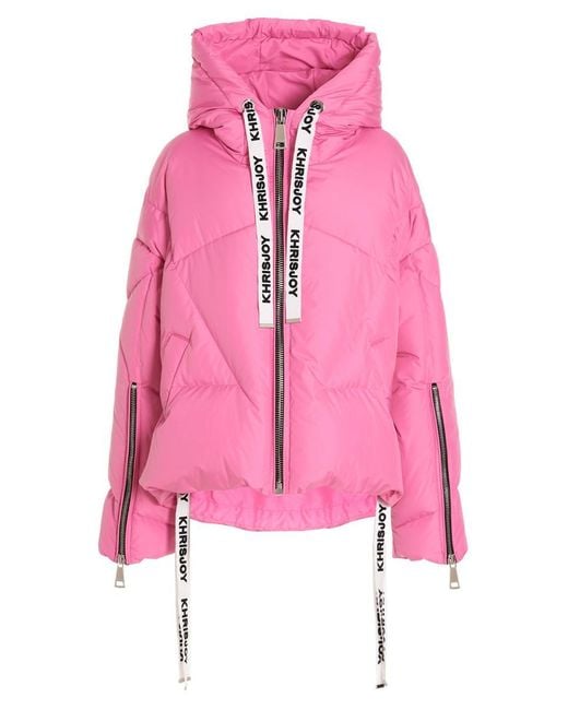Khrisjoy Pink Puff Khris Iconic Casual Jackets, Parka