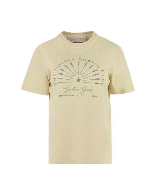 Golden Goose Deluxe Brand White Printed Cotton T-shirt