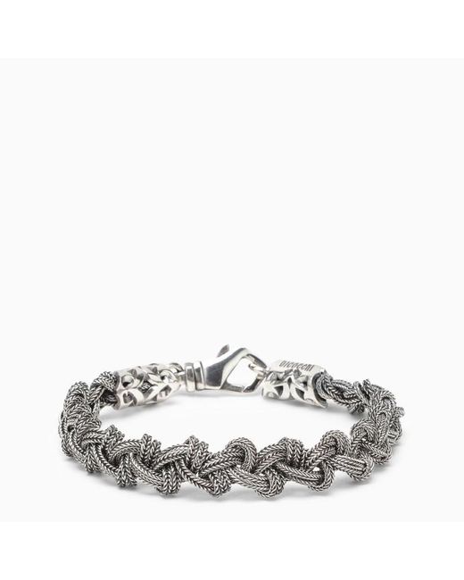 Emanuele Bicocchi Metallic Sterling Knot Bracelet for men