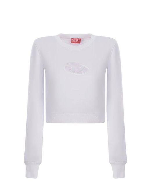 DIESEL White Sweatshirt "F-Slimmy-Od"