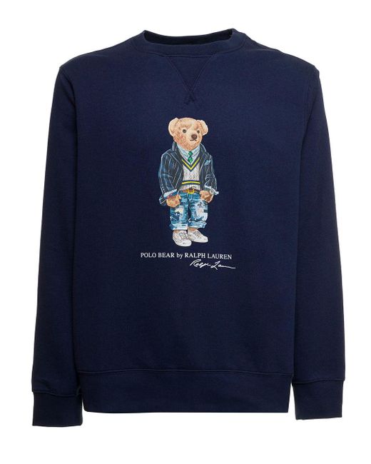 Polo Ralph Lauren Polo Raplh Lauren Man's Blue Cotton Sweatshirt With ...