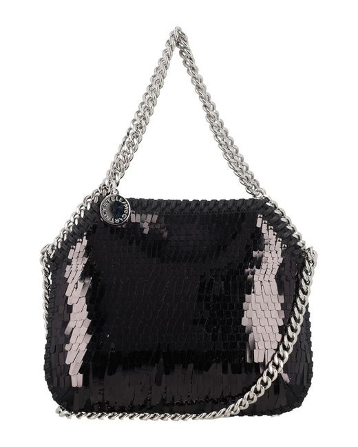 Stella McCartney Black Falabella Degrade Sequin Mini Shoulder Bag