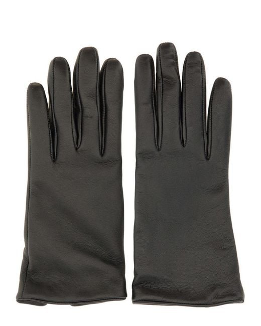 Saint Laurent Black Cassandre Short Gloves