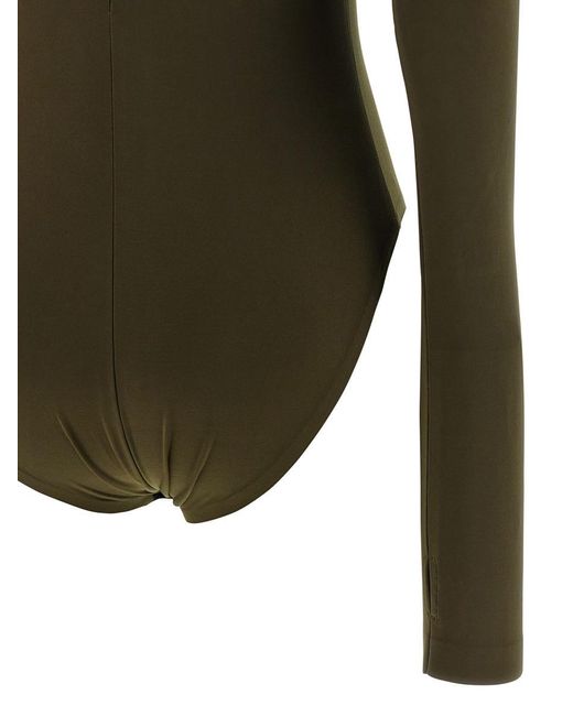 Norma Kamali Green 'Turtle' Bodysuit