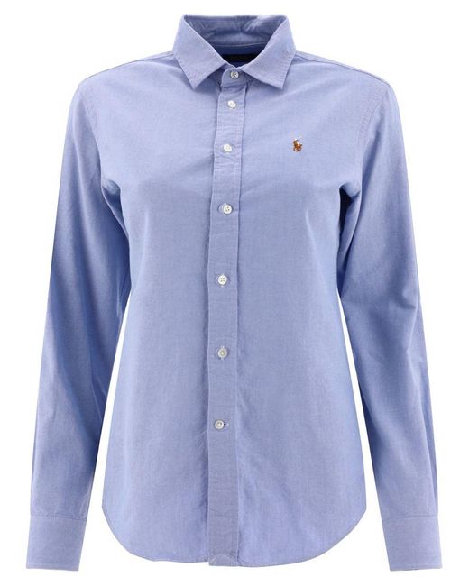 Polo Ralph Lauren Blue Oxford Slim-Fit Shirt