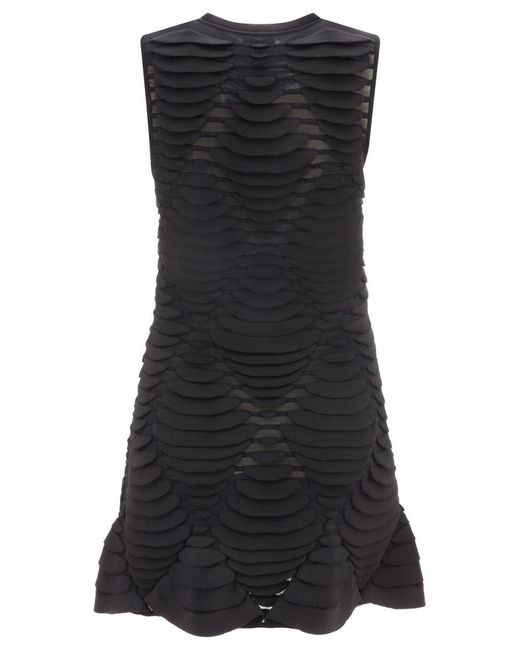Alaïa Black Python 3d Knit Dress