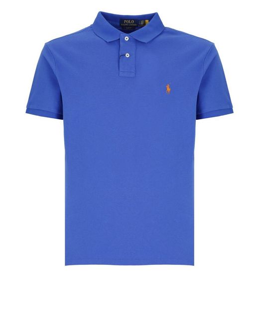 Ralph Lauren Blue Polo Shirt With Pony for men