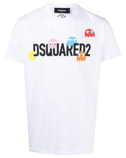 DSquared² White Logo-print T-shirt for men