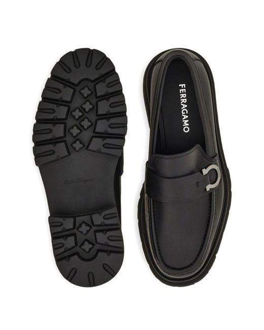 Ferragamo Black Flat Shoes