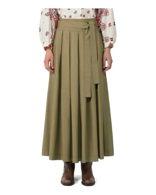 Weekend by Maxmara Green Agiate Khaki Skirt