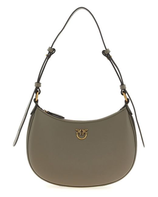Pinko Gray 'Half Moon Mini' Shoulder Bag